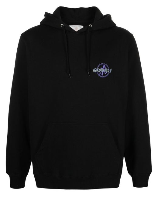 Gramicci logo-print detail hoodie