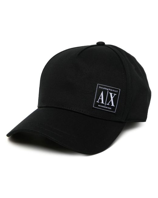 Armani Exchange logo-patch baseball cap