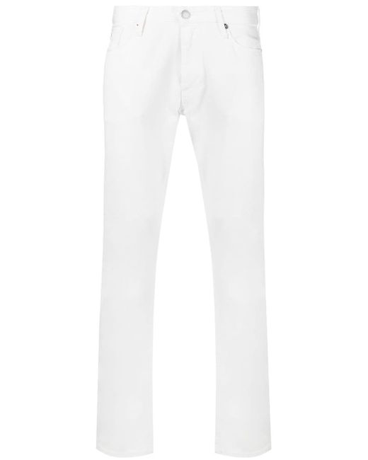 Emporio Armani rear-logo slim-fit jeans