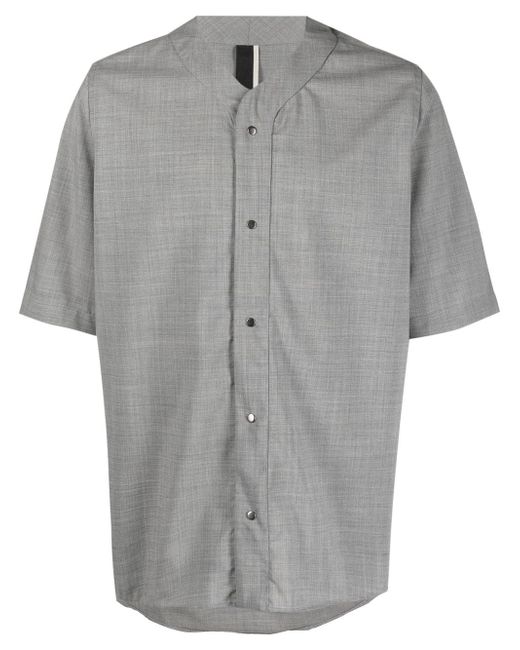 Low Brand collarless short-sleeve shirt