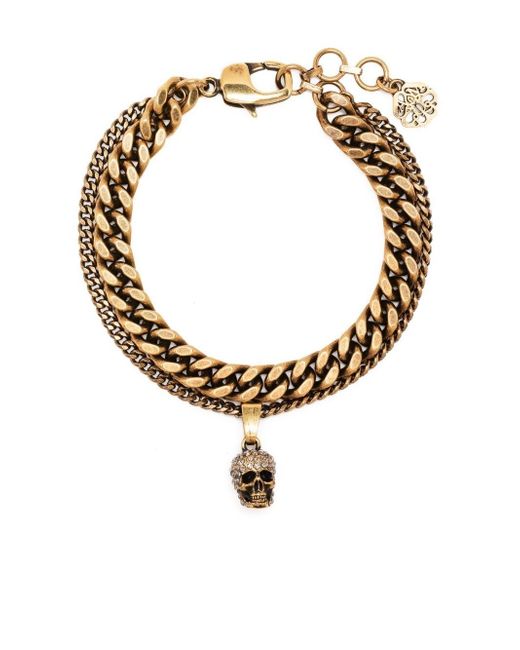 Alexander McQueen double chain bracelet