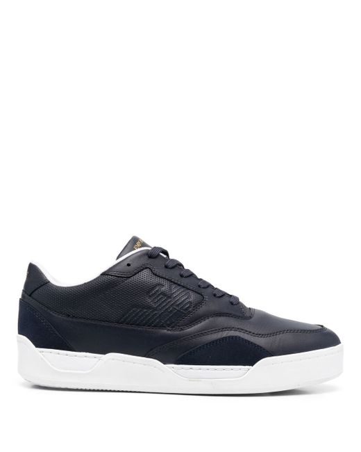Emporio Armani logo-embossed lace-up sneakers