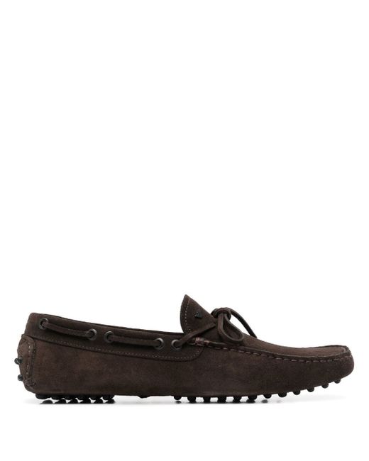 Emporio Armani lace-up leather boat shoes