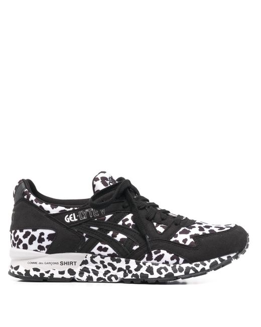 Comme Des Garçons leopard-print lace-up sneakers