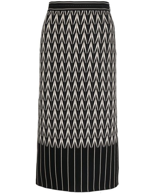 Alexander McQueen high-waisted patterned skirt