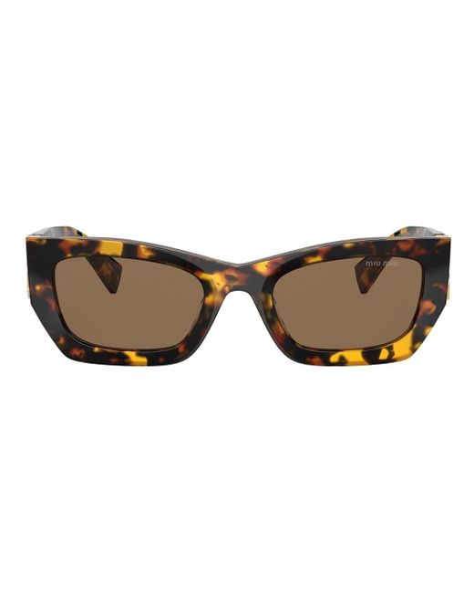 Miu Miu tortoiseshell rectangle-frame sunglasses