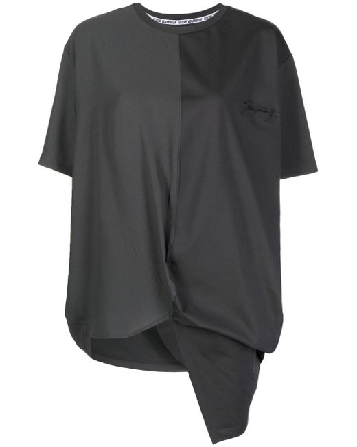 Izzue asymmetric-hem short-sleeve T-shirt
