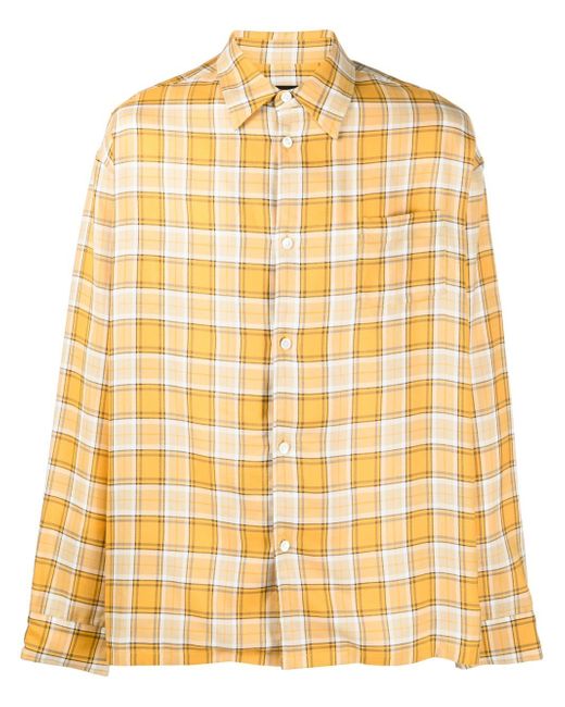 Undercover patch-pocket check flannel shirt