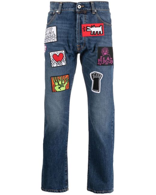Honey Fucking Dijon x Keith Haring straight-leg jeans