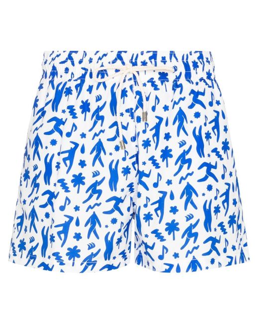 Arrels Barcelona abstract-print swim shorts