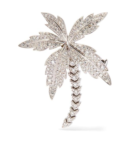 Annoushka 18kt white gold African Palm Tree diamond brooch