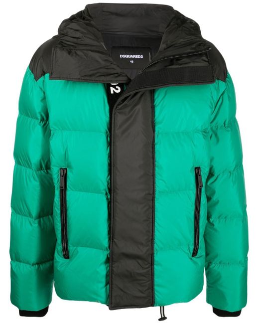 Dsquared2 zip-pockets hooded padded jacket