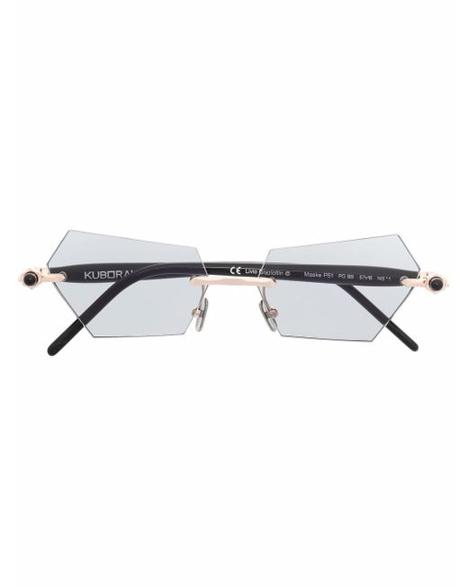 Kuboraum asymmetric-frame sunglasses