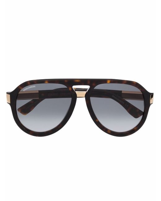 Dsquared2 tortoiseshell-effect pilot-frame sunglasses