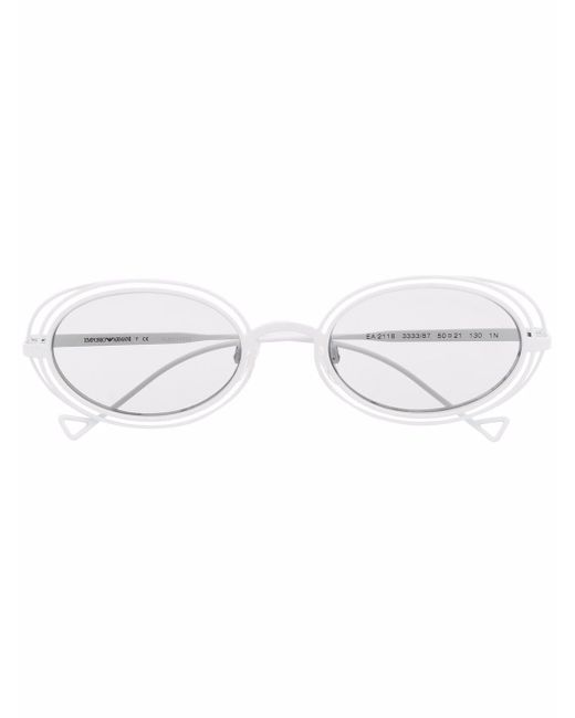 Emporio Armani transparent oval-frame sunglasses