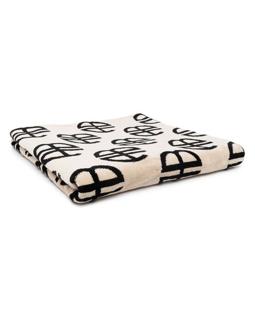 Anine Bing monogram two-tone towel