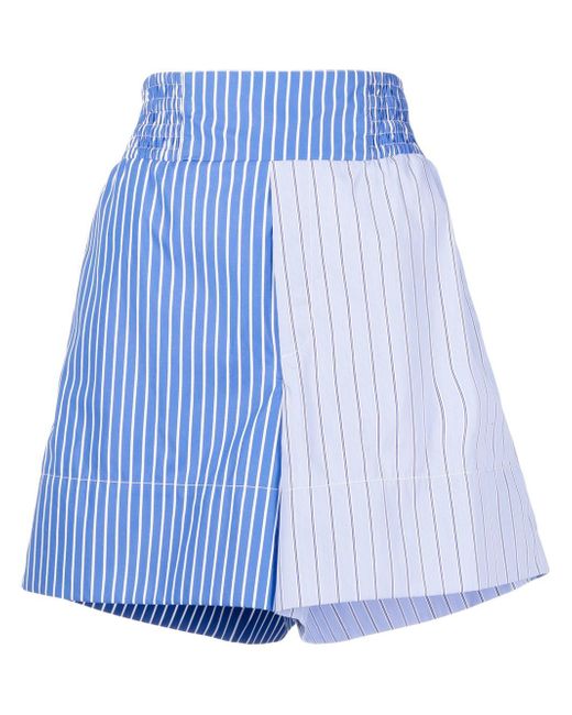 Colville two-tone striped cotton shorts