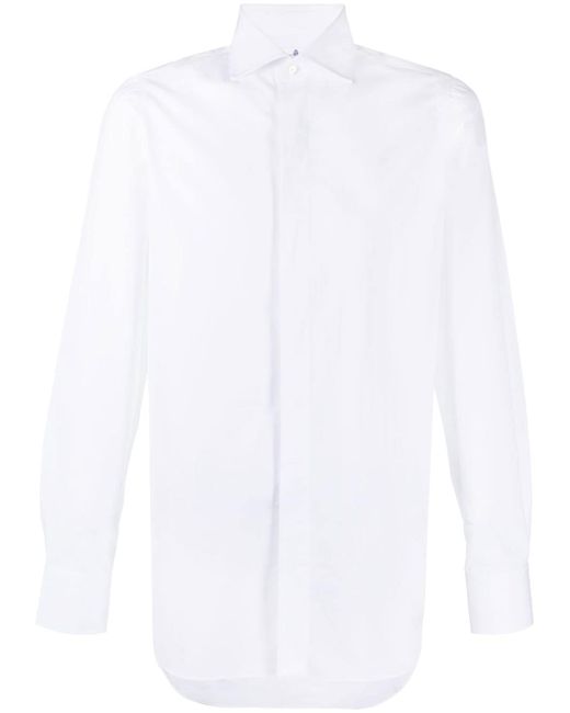 Finamore 1925 Napoli long-sleeve poplin shirt
