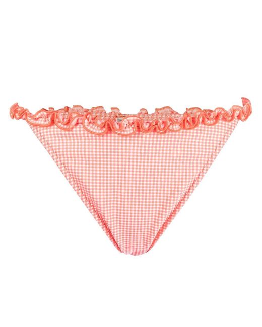 Emporio Armani check-print bikini bottoms