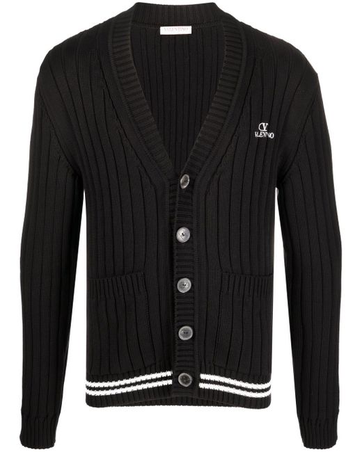 Valentino ribbed-knit V-neck cardigan