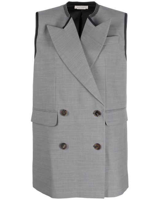 Alexander McQueen contrasting-trim detail vest
