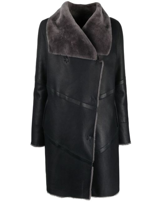 Liska off-centre fastening fur coat