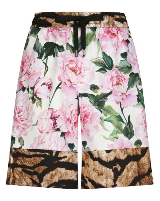 Dolce & Gabbana patchwork-panelled track shorts
