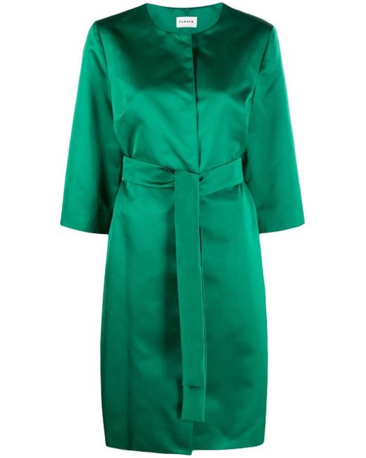 P.A.R.O.S.H. tie-fastening oversized coat