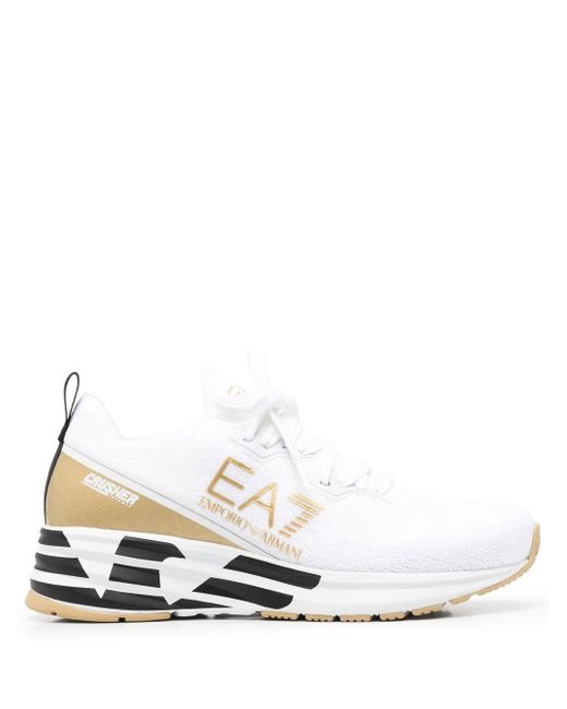 Ea7 logo low-top sneakers