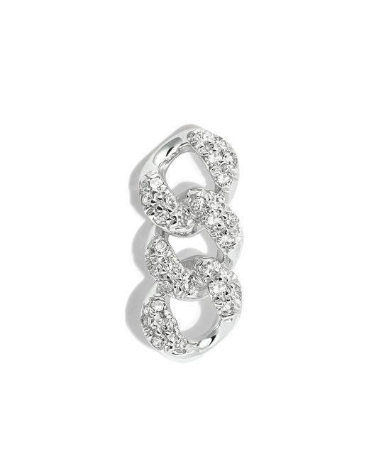 Shay 18kt white gold diamond chain stud earring