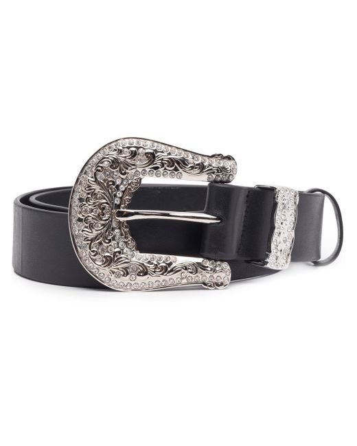 Alexandre Vauthier crystal-embellished buckle belt