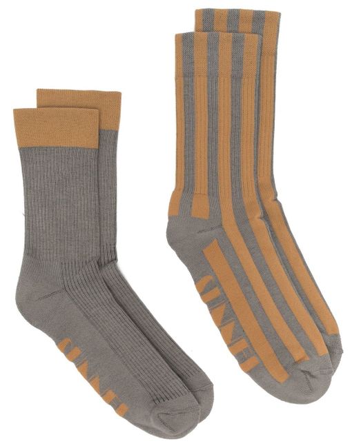Sunnei two-pack logo intarsia socks
