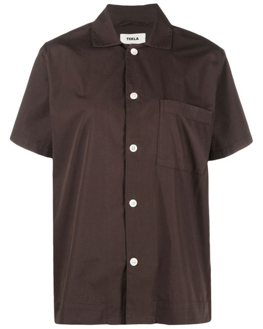 Tekla organic cotton pyjama shirt