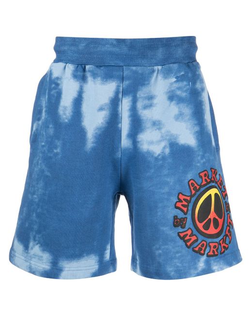 market Cali Lock Gradient tie-dye shorts