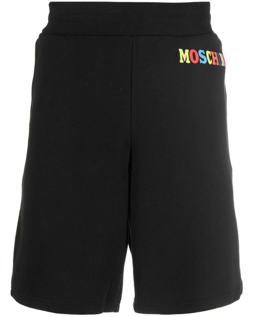 Moschino logo-print detail shorts