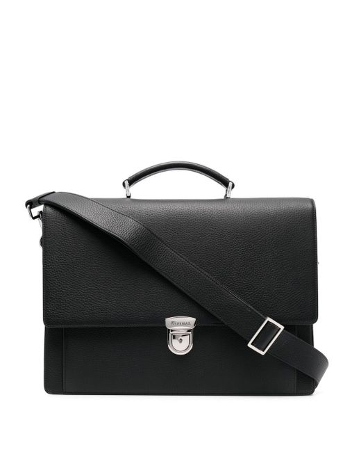 Aspinal of London City Laptop leather briefcase