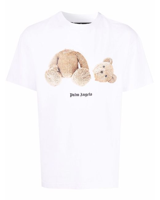 Palm Angels Teddy Bear logo-print T-shirt