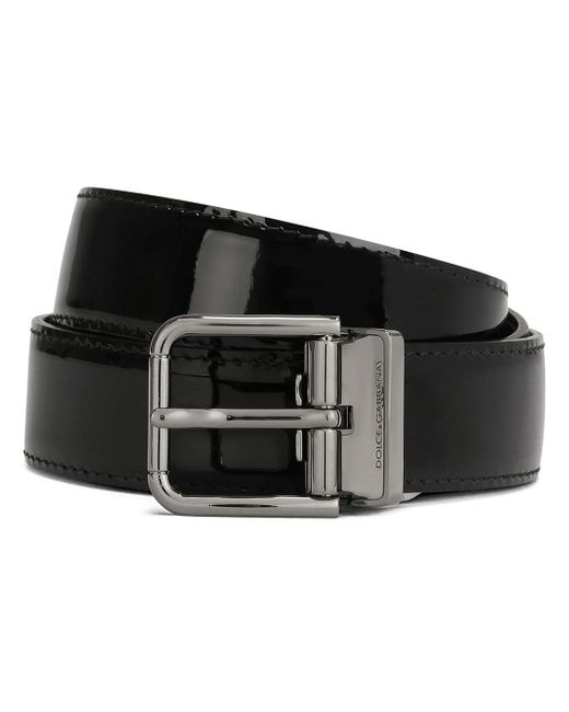 Dolce & Gabbana engraved-logo buckle-fastening belt