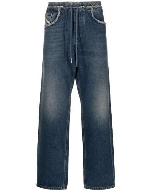 Diesel D-SERT cropped straight-leg jeans