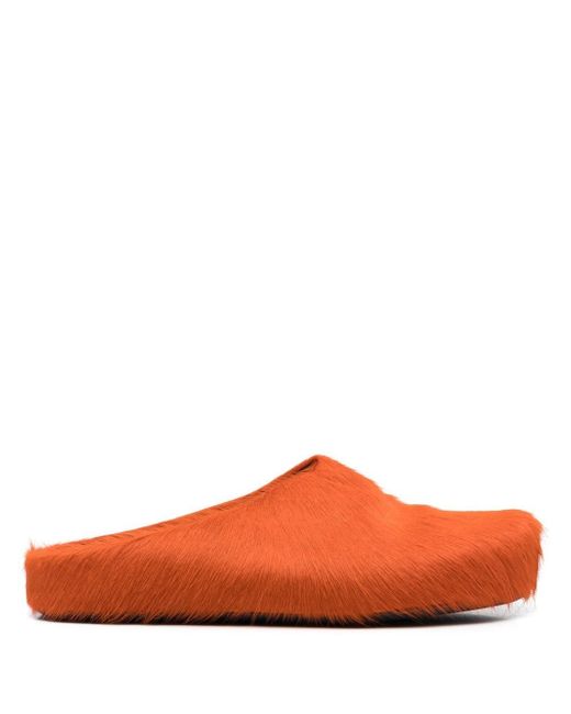 Marni calf-hair cushioned slippers