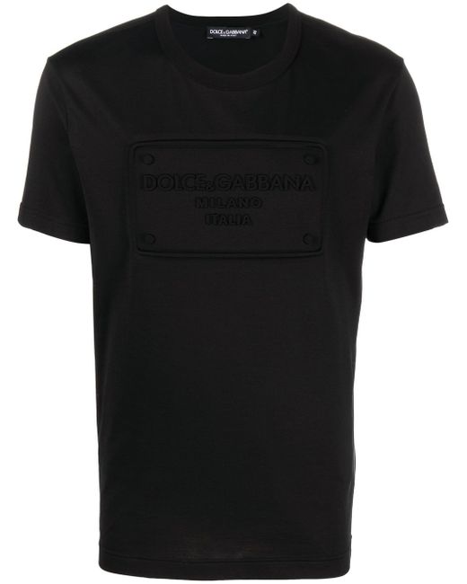 Dolce & Gabbana raised logo-patch T-shirt