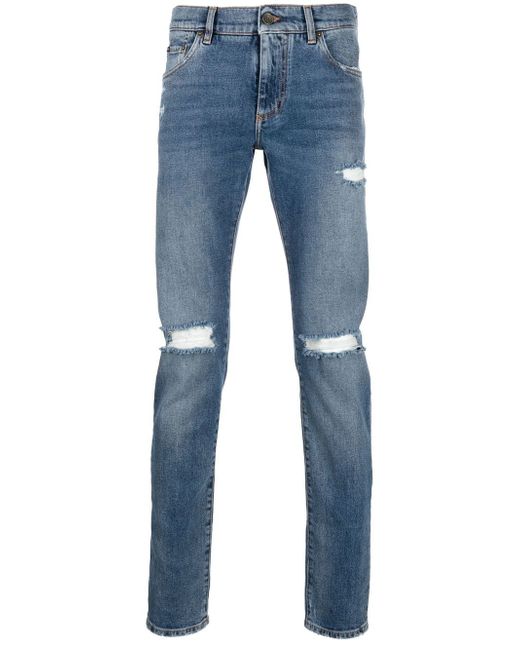 Dolce & Gabbana distressed-effect skinny jeans