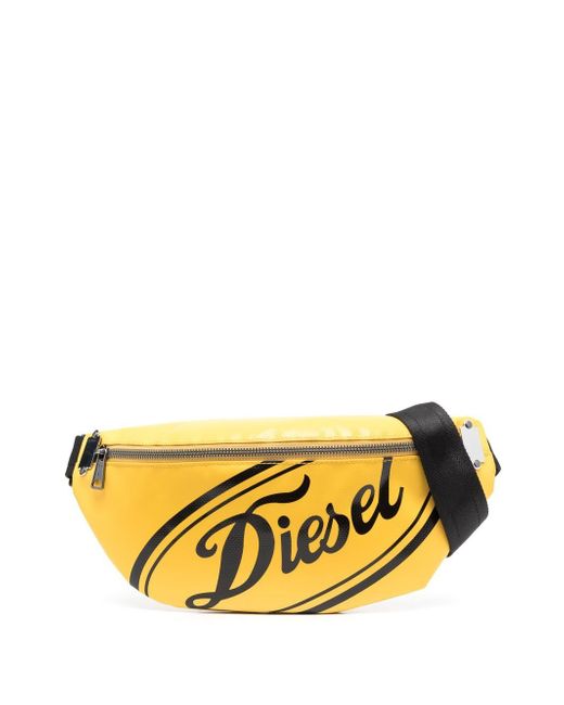 Diesel graphic logo-print belt bag