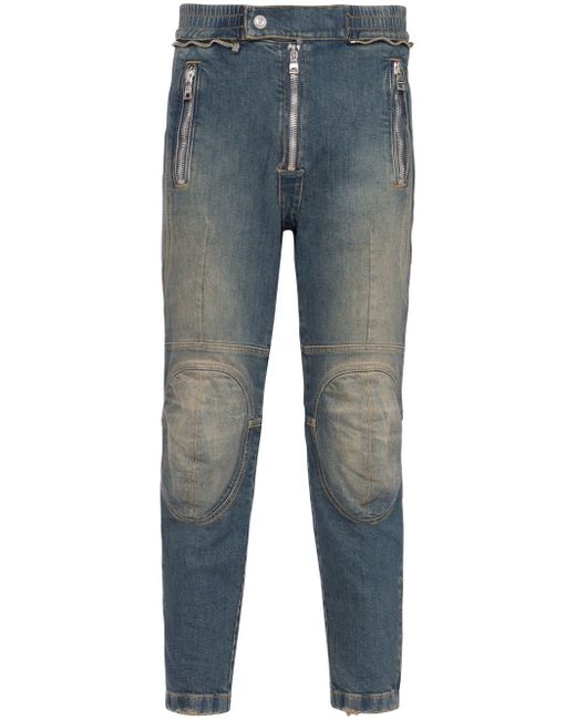 Balmain two-tone skinny jeans