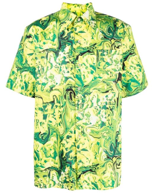 Ninamounah Broke short-sleeve organic cotton shirt