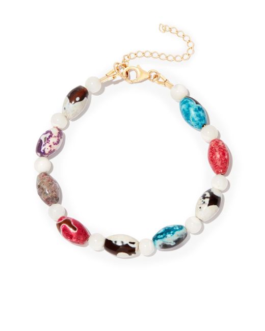 A Sinner in Pearls rainbow bead bracelet