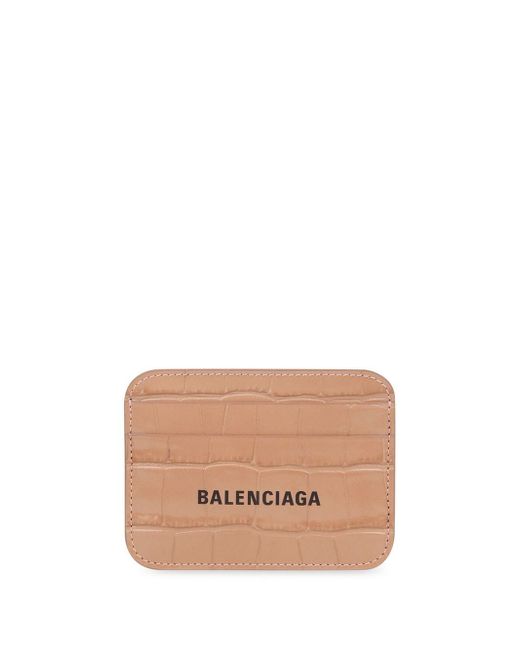Balenciaga crocodile-embossed cardholder