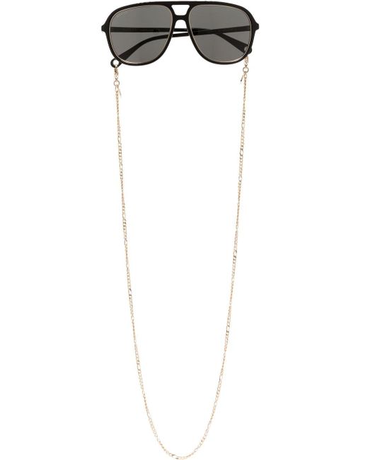 Gucci aviator-frame tinted sunglasses