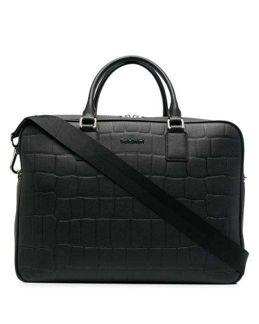 Baldinini textured leather briefcase