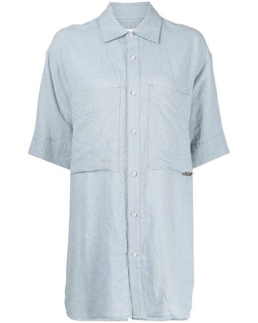 Izzue long-length button-up shirt